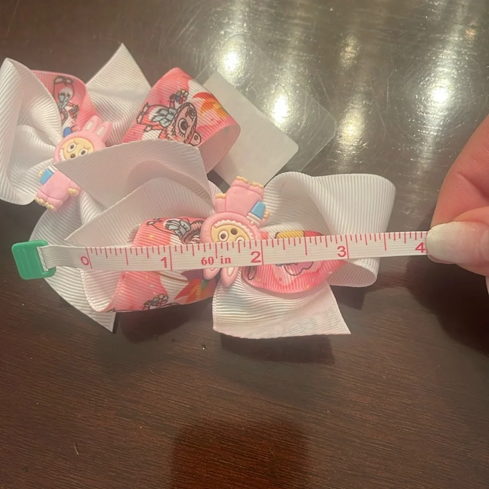 Colorful labubu monster Cartoon Hair Bows nwt set of two